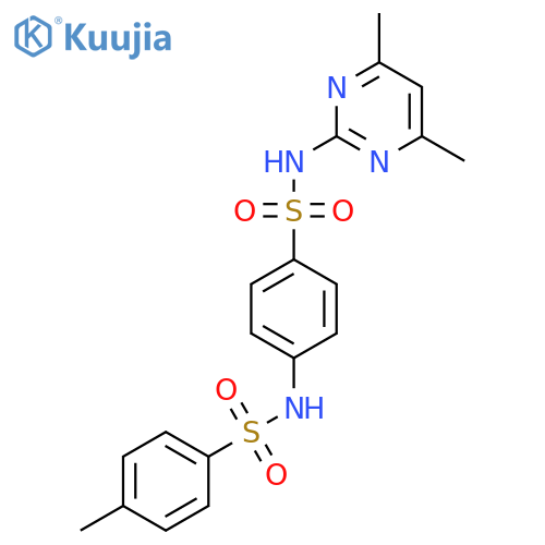 N-(4,6-dimethylpyrimidin-2-yl)-4-(4-methylbenzenesulfonamido)benzene-1-sulfonamide structure