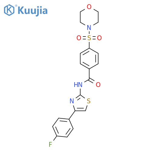 N-(2Z)-4-(4-fluorophenyl)-2,3-dihydro-1,3-thiazol-2-ylidene-4-(morpholine-4-sulfonyl)benzamide structure
