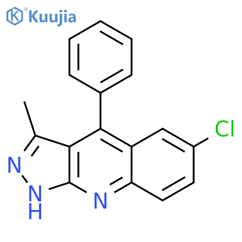 6-chloro-3-methyl-4-phenyl-1H-pyrazolo3,4-bquinoline structure