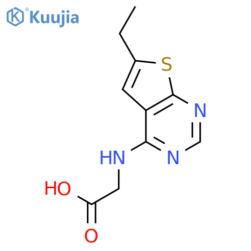 2-({6-ethylthieno[2,3-d]pyrimidin-4-yl}amino)acetic acid structure