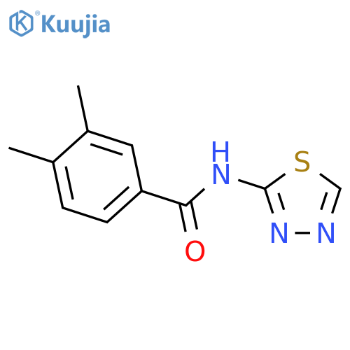 3,4-dimethyl-N-(1,3,4-thiadiazol-2-yl)benzamide structure