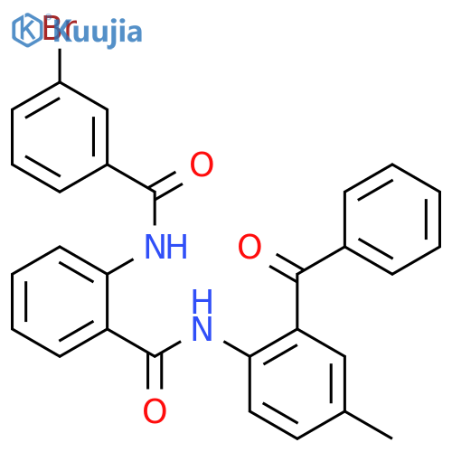 N-(2-benzoyl-4-methylphenyl)-2-(3-bromobenzamido)benzamide structure