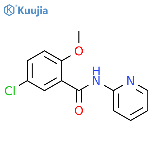 5-chloro-2-methoxy-N-(pyridin-2-yl)benzamide structure