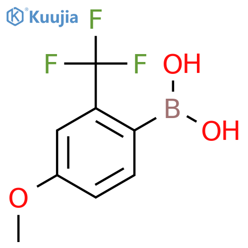 (4-Methoxy-2-(trifluoromethyl)phenyl)boronic acid structure