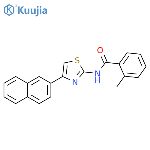 2-methyl-N-4-(naphthalen-2-yl)-1,3-thiazol-2-ylbenzamide structure