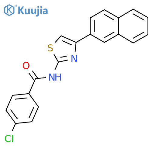 4-chloro-N-4-(naphthalen-2-yl)-1,3-thiazol-2-ylbenzamide structure