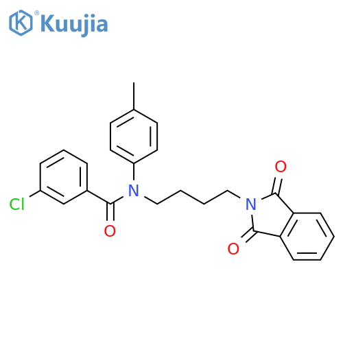 3-chloro-N-4-(1,3-dioxo-2,3-dihydro-1H-isoindol-2-yl)butyl-N-(4-methylphenyl)benzamide structure