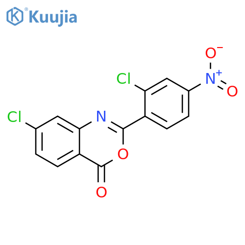 4H-3,1-Benzoxazin-4-one, 7-chloro-2-(2-chloro-4-nitrophenyl)- structure