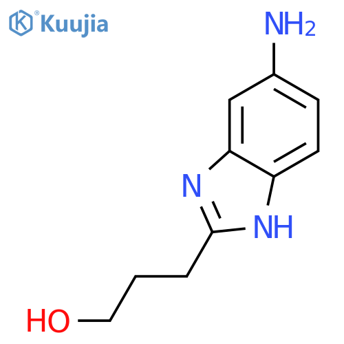 3-(5-amino-1H-benzimidazol-2-yl)propan-1-ol structure