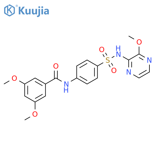 3,5-dimethoxy-N-{4-(3-methoxypyrazin-2-yl)sulfamoylphenyl}benzamide structure