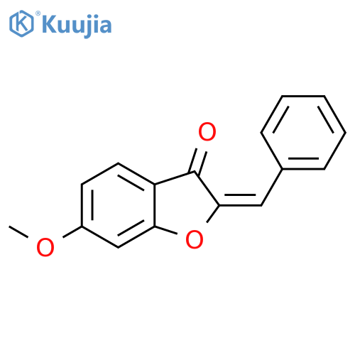 3(2H)-Benzofuranone, 6-methoxy-2-(phenylmethylene)-, (2E)- structure