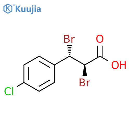 Benzenepropanoic acid, α,β-dibromo-4-chloro-, (αR,βS)-rel- structure