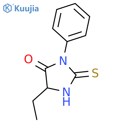 4-Imidazolidinone, 5-ethyl-3-phenyl-2-thioxo-, (±)- structure