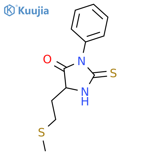 4-Imidazolidinone, 5-[2-(methylthio)ethyl]-3-phenyl-2-thioxo-, (±)- structure