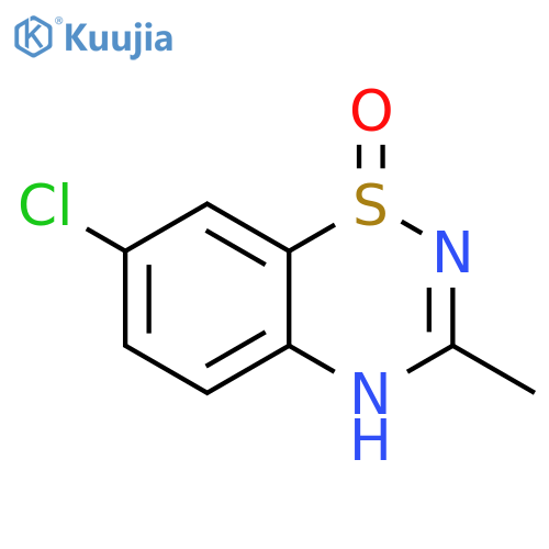 7-Chloro-3-methyl-4H-1,2,4-benzothiadiazine 1-Oxide structure