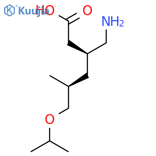 Hexanoic acid, 3-(aminomethyl)-5-methyl-6-(1-methylethoxy)-, (3S,5S)- structure
