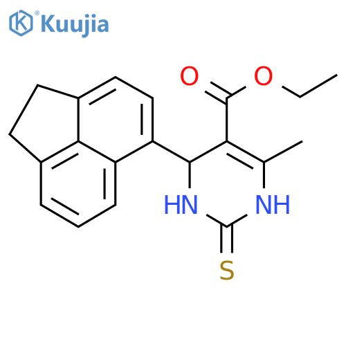 5-Pyrimidinecarboxylic acid,4-(1,2-dihydro-5-acenaphthylenyl)-1,2,3,4-tetrahydro-6-methyl-2-thioxo-,ethyl ester structure