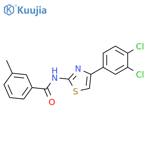 N-4-(3,4-dichlorophenyl)-1,3-thiazol-2-yl-3-methylbenzamide structure