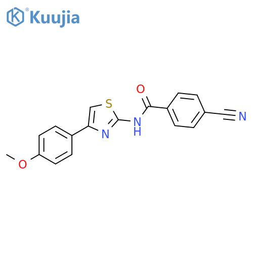 4-cyano-N-4-(4-methoxyphenyl)-1,3-thiazol-2-ylbenzamide structure
