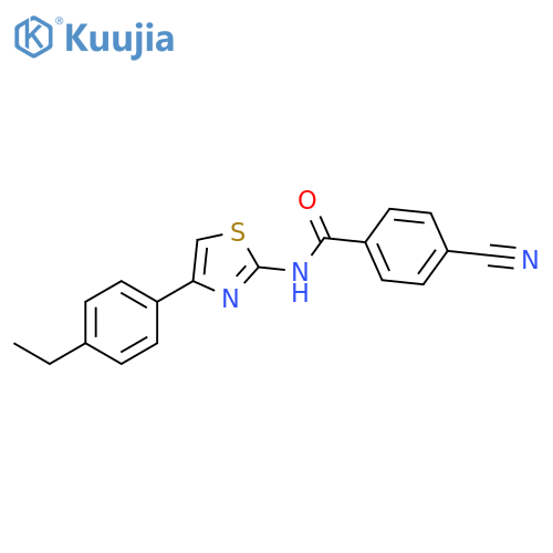 4-cyano-N-4-(4-ethylphenyl)-1,3-thiazol-2-ylbenzamide structure