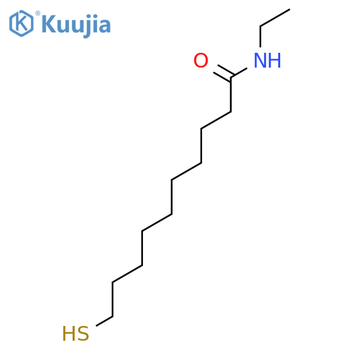 Decanamide, N-ethyl-10-mercapto- structure