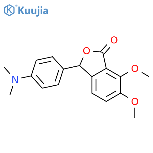 3-[4-(dimethylamino)phenyl]-6,7-dimethoxy-2-benzofuran-1(3H)-one structure