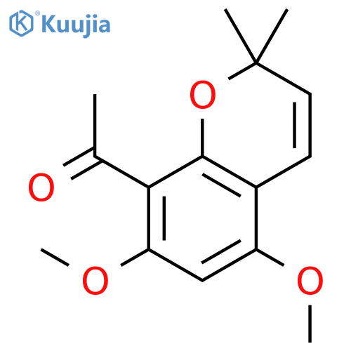 Ethanone, 1-(5,7-dimethoxy-2,2-dimethyl-2H-1-benzopyran-8-yl)- structure