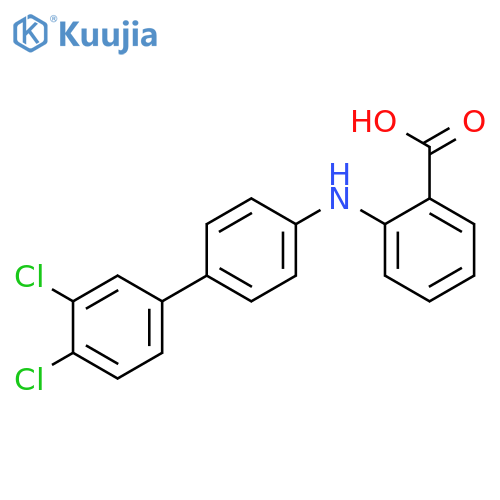 Benzoic acid, 2-[(3',4'-dichloro[1,1'-biphenyl]-4-yl)amino]- structure