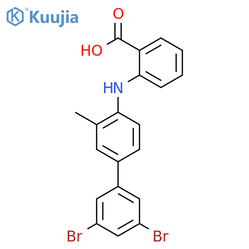 Benzoic acid, 2-[(3',5'-dibromo-3-methyl[1,1'-biphenyl]-4-yl)amino]- structure
