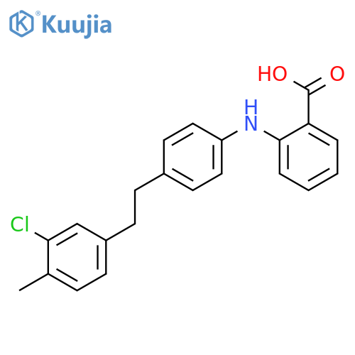 Benzoic acid, 2-[[4-[2-(3-chloro-4-methylphenyl)ethyl]phenyl]amino]- structure