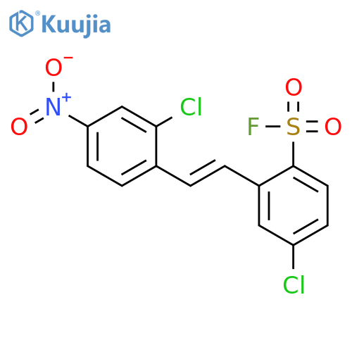 Benzenesulfonylfluoride, 4-chloro-2-[2-(2-chloro-4-nitrophenyl)ethenyl]- structure
