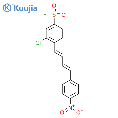 Benzenesulfonylfluoride, 3-chloro-4-[4-(4-nitrophenyl)-1,3-butadien-1-yl]- structure