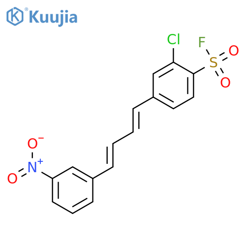 Benzenesulfonylfluoride, 2-chloro-4-[4-(3-nitrophenyl)-1,3-butadien-1-yl]- structure