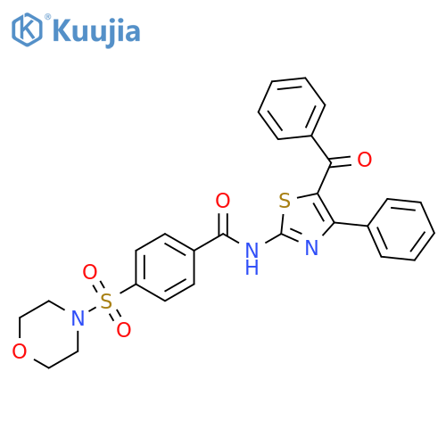 N-(5-benzoyl-4-phenyl-1,3-thiazol-2-yl)-4-(morpholine-4-sulfonyl)benzamide structure