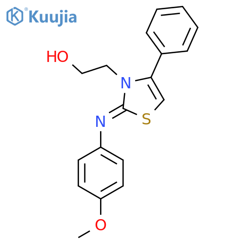 2-[(2Z)-2-[(4-methoxyphenyl)imino]-4-phenyl-2,3-dihydro-1,3-thiazol-3-yl]ethan-1-ol structure