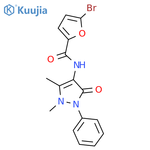 <br>5-Bromo-furan-2-carboxylic acid (1,5-dimethyl-3-oxo-2-phenyl-2,3-dihydro-1H -pyrazol-4-yl)-amide structure