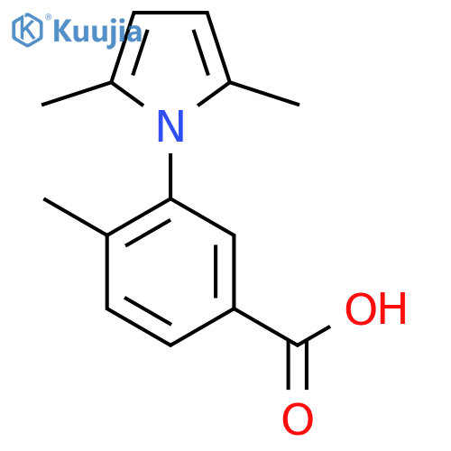3-(2,5-Dimethyl-1H-pyrrol-1-yl)-4-methylbenzoic acid structure