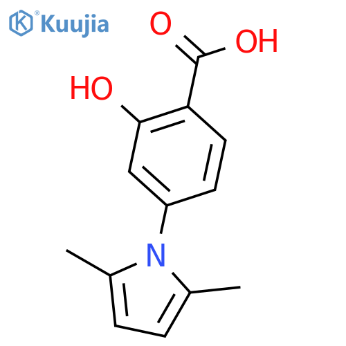 4-(2,5-dimethyl-1H-pyrrol-1-yl)-2-hydroxybenzoic acid structure