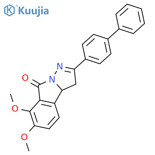 2-{1,1'-biphenyl-4-yl}-6,7-dimethoxy-3H,3aH,8H-pyrazolo3,2-aisoindol-8-one structure