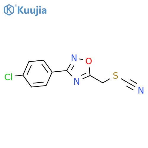 Thiocyanic acid, [3-(4-chlorophenyl)-1,2,4-oxadiazol-5-yl]methyl ester structure
