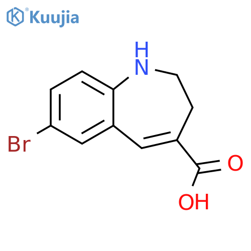 7-Bromo-2,3-dihydro-1H-benzo[b]azepine-4-carboxylic acid structure