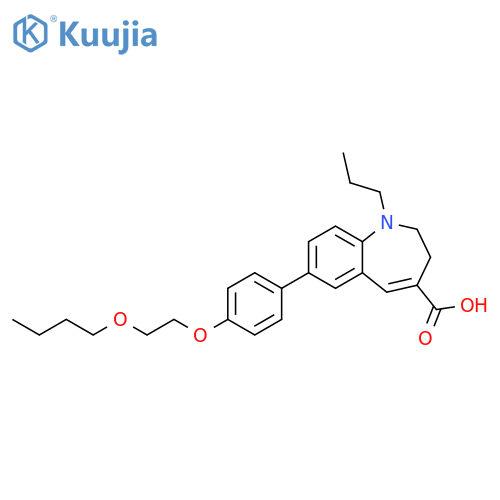 1H-1-Benzazepine-4-carboxylic acid,7-[4-(2-butoxyethoxy)phenyl]-2,3-dihydro-1-propyl- structure