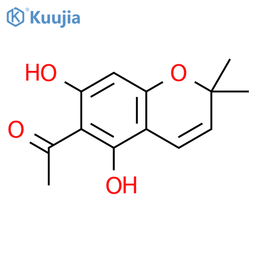 Ethanone, 1-(5,7-dihydroxy-2,2-dimethyl-2H-1-benzopyran-6-yl)- structure