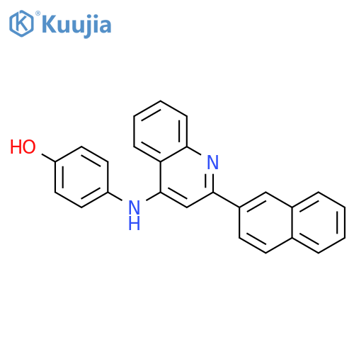 Phenol, 4-[[2-(2-naphthalenyl)-4-quinolinyl]amino]- structure