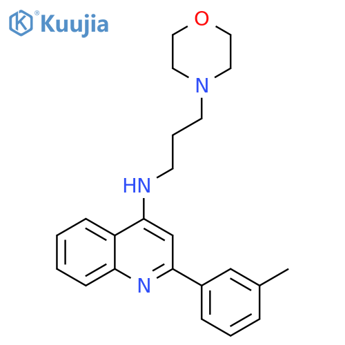 4-Quinolinamine, 2-(3-methylphenyl)-N-[3-(4-morpholinyl)propyl]- structure
