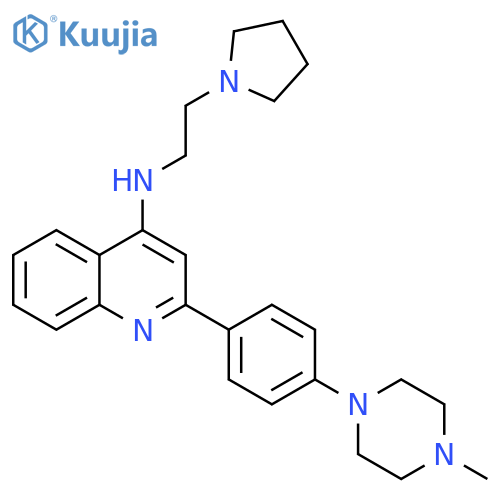4-Quinolinamine,2-[4-(4-methyl-1-piperazinyl)phenyl]-N-[2-(1-pyrrolidinyl)ethyl]- structure