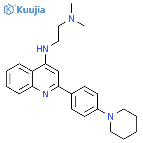 1,2-Ethanediamine,N,N-dimethyl-N'-[2-[4-(1-piperidinyl)phenyl]-4-quinolinyl]- structure