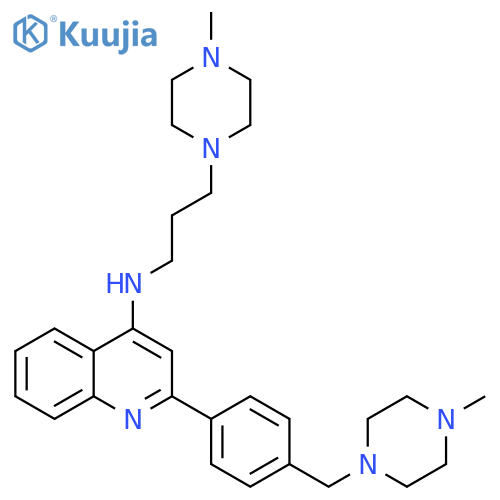 4-Quinolinamine,2-[4-[(4-methyl-1-piperazinyl)methyl]phenyl]-N-[3-(4-methyl-1-piperazinyl)propyl]- structure
