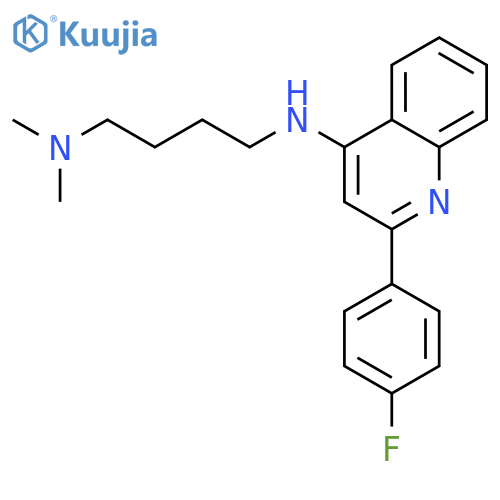 1,4-Butanediamine, N'-[2-(4-fluorophenyl)-4-quinolinyl]-N,N-dimethyl- structure