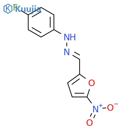 2-Furancarboxaldehyde,5-nitro-, 2-(4-fluorophenyl)hydrazone structure